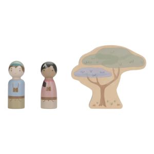LITTLE DUTCH Дървен Джип с Животни - Safari Friends