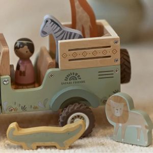 LITTLE DUTCH Дървен Джип с Животни - Safari Friends