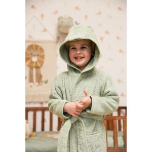 Little Dutch Бебешки Халат за Баня Safari Crocodile Green 74-80