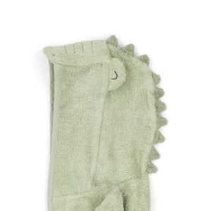 Little Dutch Бебешки Халат за Баня Safari Crocodile Green 74-80