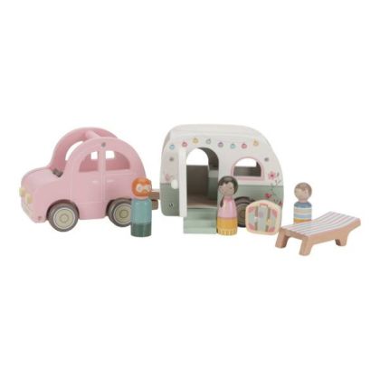 Little Dutch Дървена играчка кола с каравана