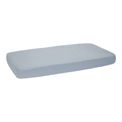 Little Dutch Бебешки Чаршаф с Ластик 40 x 80 см Pure Denim Blue