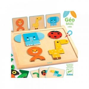 Djeco игра с магнитни карти GeoBasic