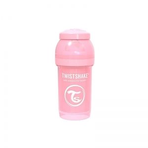 Twistshake бебешко шише антиколик 180мл., розово