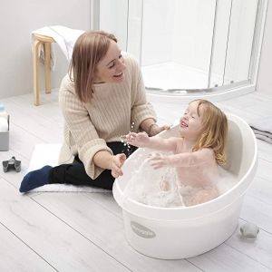 Shnuggle - световно-награждавана бебешка вана за къпане 12+ месеца White Gray 