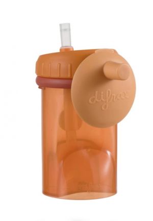Difrax неразливаща чаша със сламка 12 + месеца, 250мл. Pumpkin