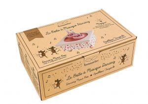 Дървена музикална кутия Жирафчето Софи, pink