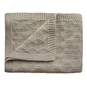 Mushie плетено одеяло Honeycomb Beige