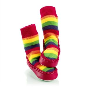 Mocc Ons чорапи с кожена подметка Rainbow