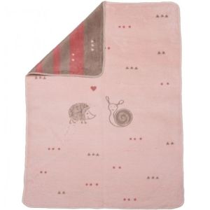 David Fussenegger одеяло Maja 75х100 "Охлюв и таралеж", розово, органичен памук