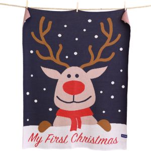 Quschel одеяло от органичен памук "Моята първа Коледа"