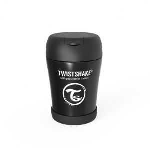 Twistshake Контейнер за храна от неръждаема стомана 6+ месеца черен