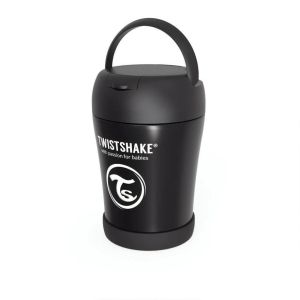 Twistshake Контейнер за храна от неръждаема стомана 6+ месеца черен