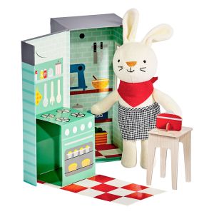 Petit Collage Комплект за игра "Заекът Руби в кухнята"