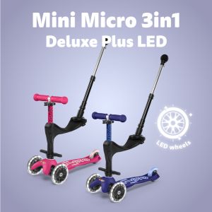 Micro Mini Deluxe 3 в 1 Plus LED Pink