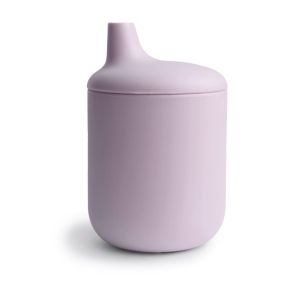 Mushie силиконова чаша с мек накрайник Soft Lilac