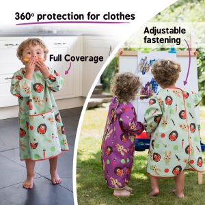 Tidy Tot дълъг лигавник Coverall с джоб и ръкави Pistachio Green
