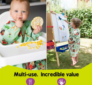 Tidy Tot дълъг лигавник Coverall с джоб и ръкави Pistachio Green