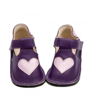 Zeazoo Боси обувки Корела Purple с апликация 