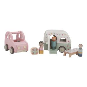 Little Dutch Дървена играчка кола с каравана