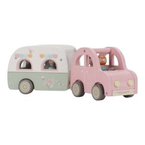 Little Dutch Дървена играчка кола с каравана