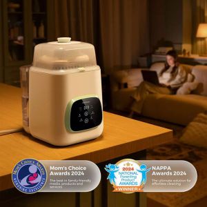 MOMCOZY Уред за миене на бебешки шишета и съдове и стерилизатор 2 в 1 KleanPal Pro