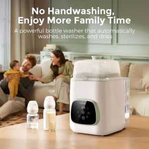 MOMCOZY Уред за миене на бебешки шишета и съдове и стерилизатор 2 в 1 KleanPal Pro